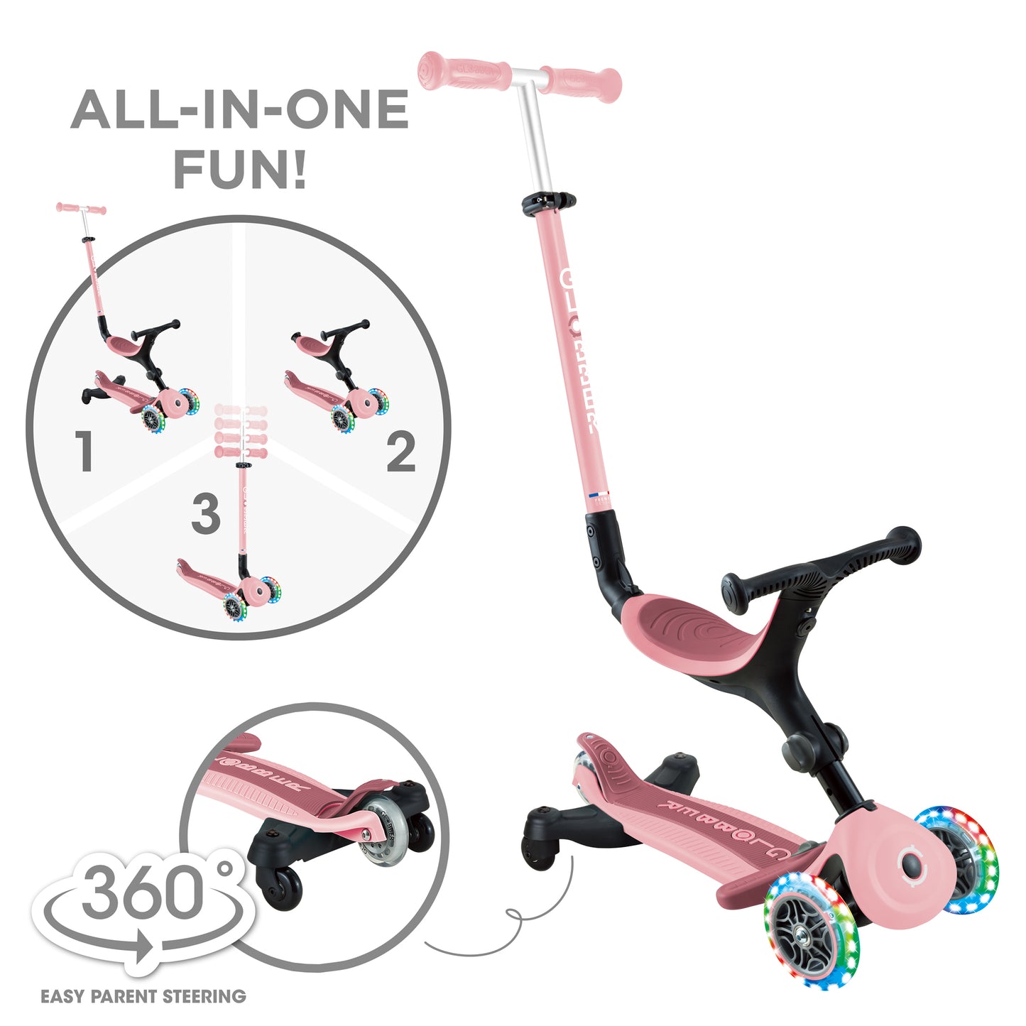 GO UP ACTIVE 360 lights pastel bleikt