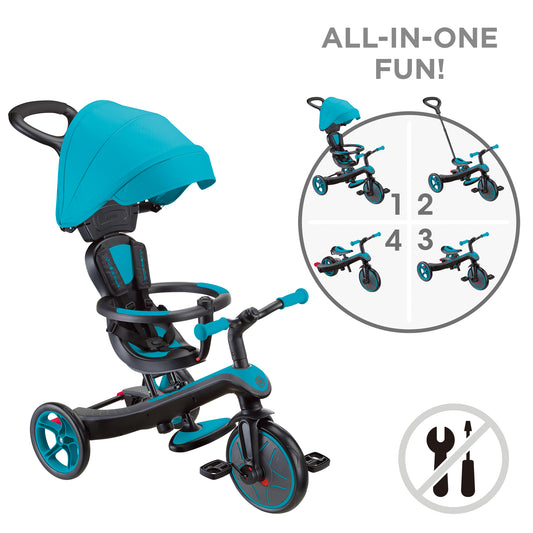 Þríhjól Trike 4in1 - Blágrænt