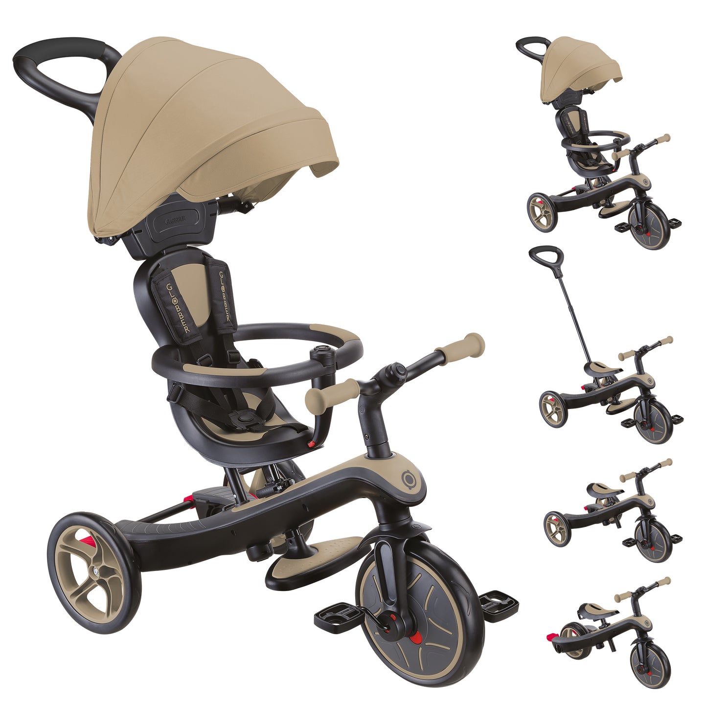 Þríhjól Trike 4in1 - Ljósbrúnn